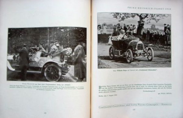 Continental Tires "Prinz Heinrich Fahrt 1910" Automobile-Motorracing 1910 (7153)